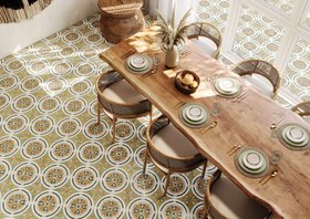 Esme Green Patterned Tile