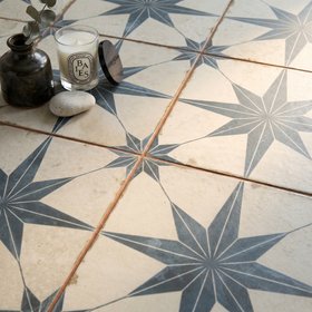 Heritage Star Blue Patterned Tile