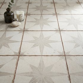 Heritage Star White Patterned Tile