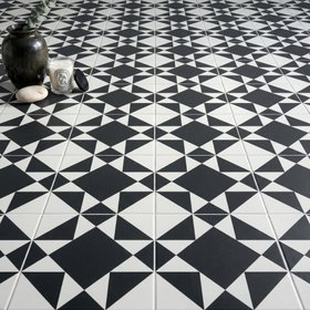 Melville White Patterned Tile