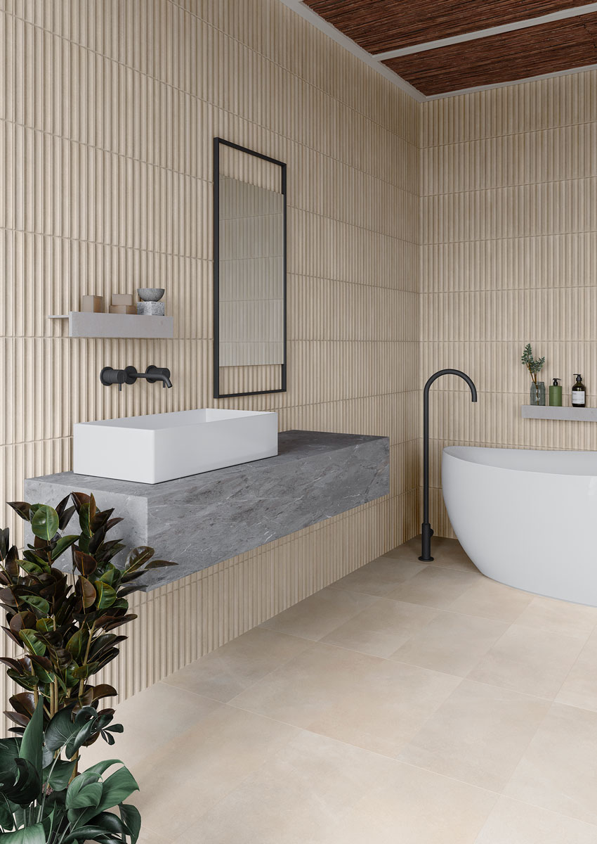 Locke Almond Decor Tile