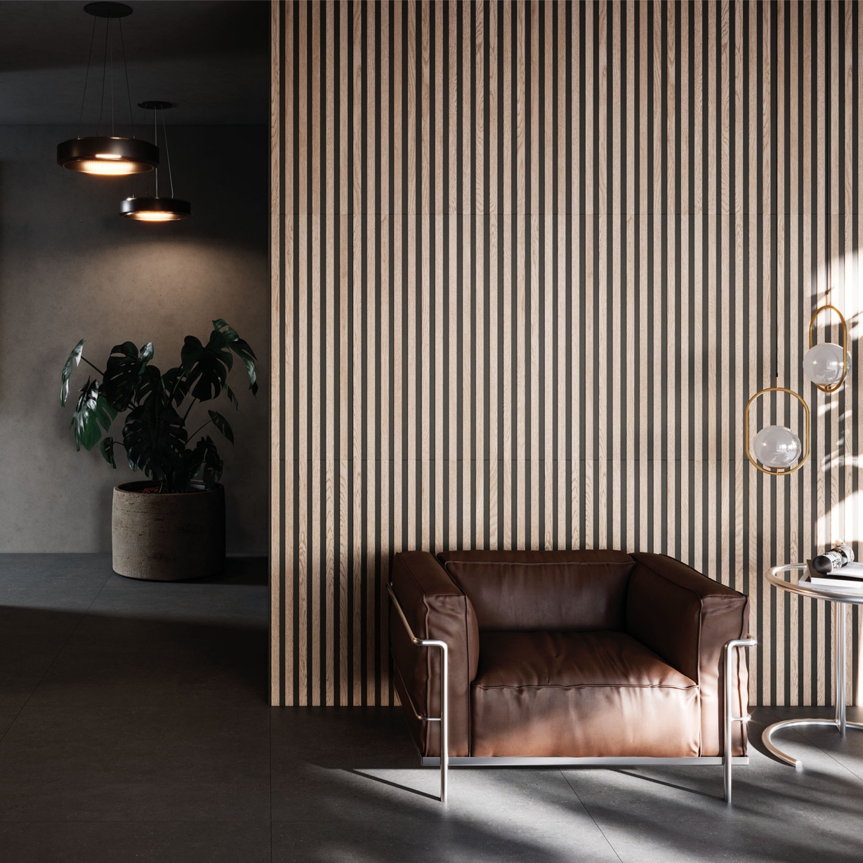 Forest Oak Slat Wood