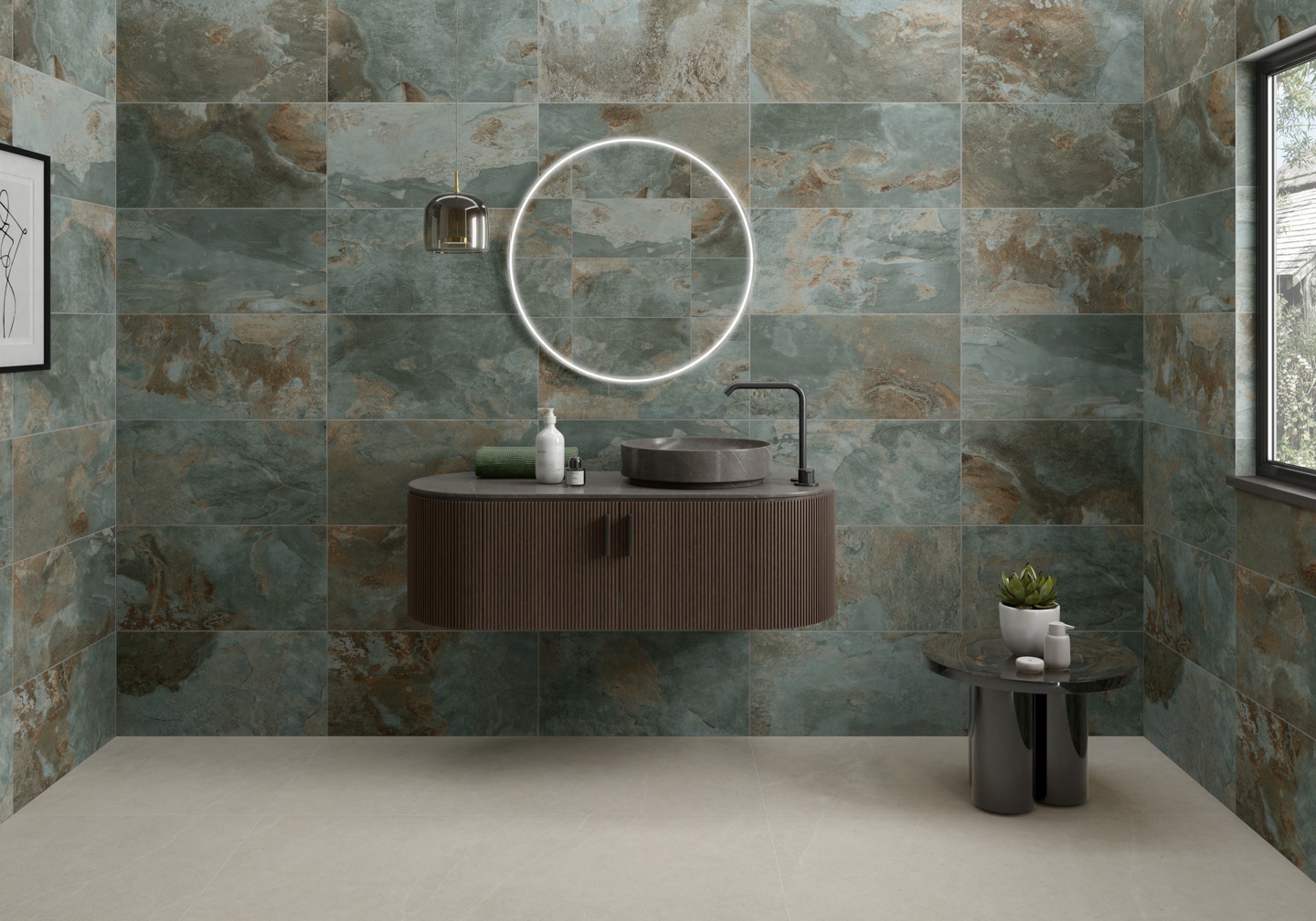 Strata Green Tile