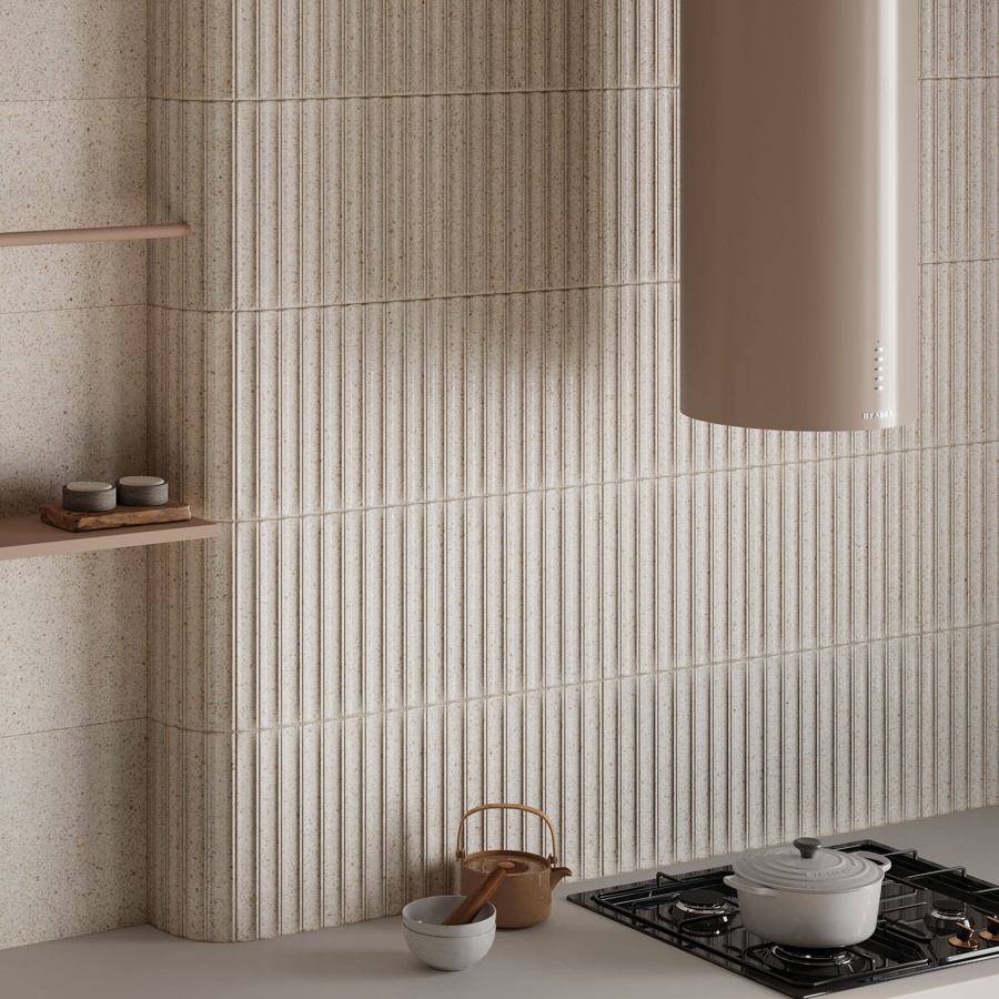 Solace Cream Fluted Tile