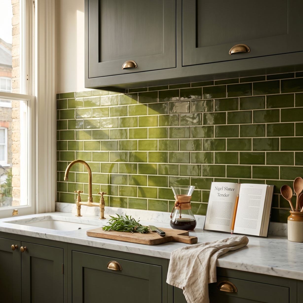 Albert's Olive Green Wall Tile
