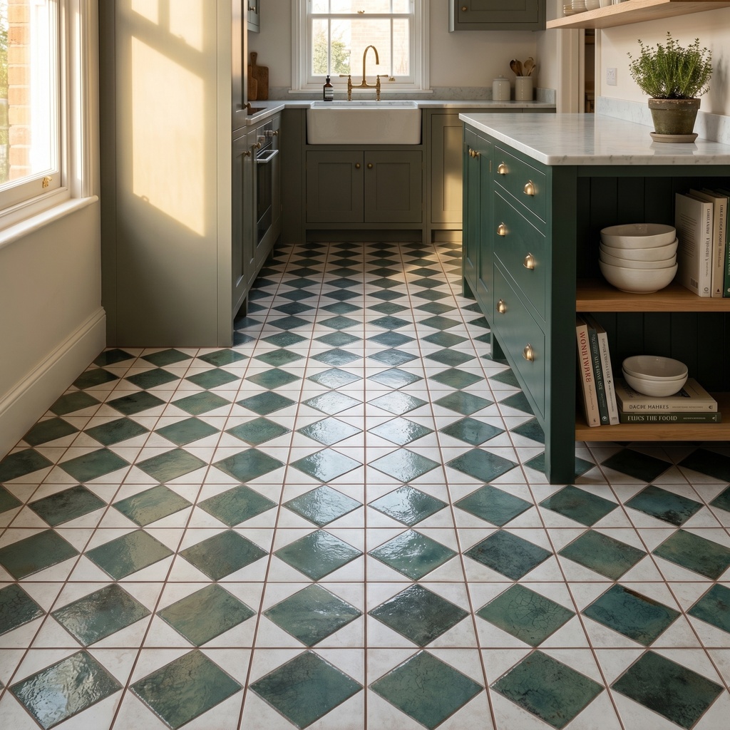 Auberge Green Patterned Tile