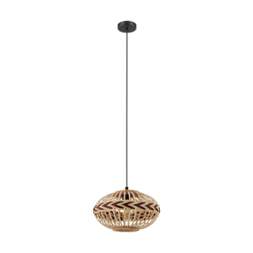 Fern Jr. pendant light, natural woven rattan