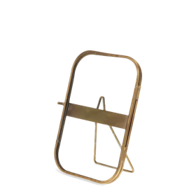 Rounded standing brass frame 10x15cm