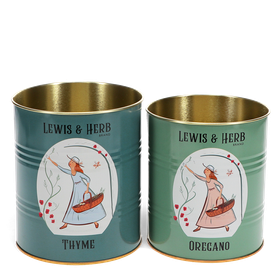 Storage tins (set of 2) - Lewis and Herb