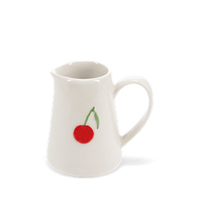 Mini stoneware milk jug 150ml - Cherry