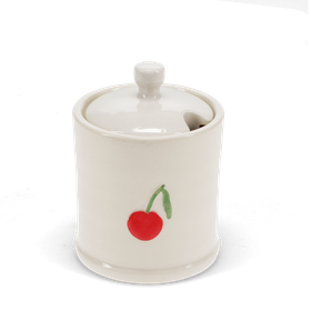 Stoneware sugar pot 225ml - Cherry