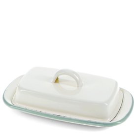 Enamel butter dish - Pistachio green