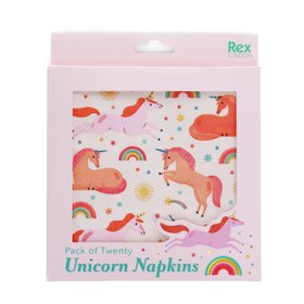 Paper napkins (pack of 20) - Unicorn