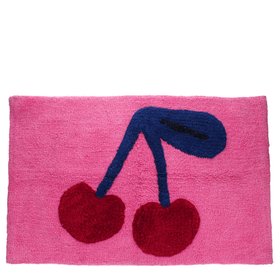 Tufted Cotton Bath Mat - Cherry