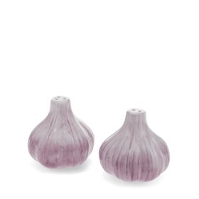 Ceramic salt and pepper shakers - Garlic