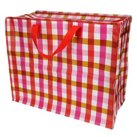 Jumbo storage bag - Pink Gingham