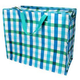 Jumbo storage bag - Blue Gingham