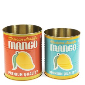 Medium storage tins (set of 2) - Mango