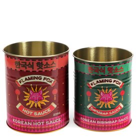 Medium storage tins (set of 2) - Flaming Fox Sauces