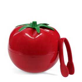 Fruit ice bucket with lid & tongs - Tomato