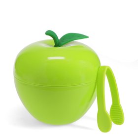Fruit ice bucket with lid & tongs - Apple