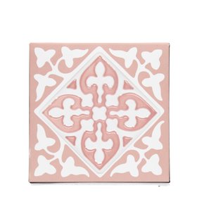 Ceramic tile coasters (set of 2) - Pink