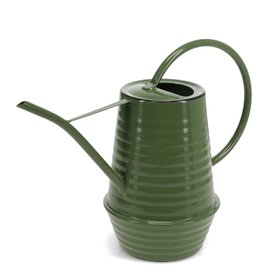 Ribbed metal watering can 1Ltr - Dark green