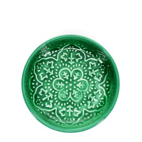 Enamel trinket dish (10cm) - Dark green