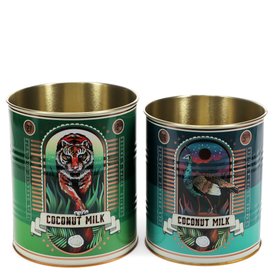 Medium storage tins (set of 2) - Coconut Milk