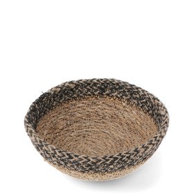 Woven seagrass decorative bowl - Natural