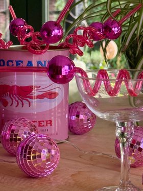 String of 10 LED disco ball lights - Pink - (Image credit - Pandora Maxton)