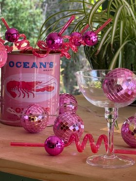 String of 10 LED disco ball lights - Pink - (Image credit - Pandora Maxton)