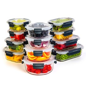 Glass Food Storage Containers – 12 Piece Set