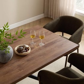 Abel 6 Seater Dark Wood Effect Dining Table