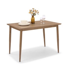 Burton 4 Seater Rustic Dark Wood Effect Dining Table