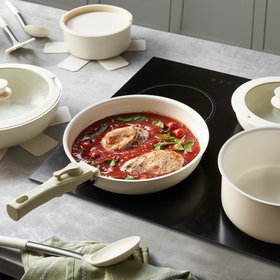 17pc Cream Pan Set with Removable Handles