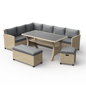 Kos Rattan Garden Corner Sofa Set