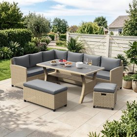 Kos Rattan Garden Corner Sofa Set