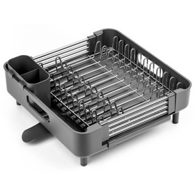 Extendable Grey Dish Drainer Rack