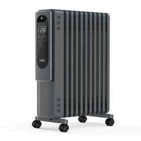11 Fin Smart Oil Filled Radiator 2500W with Digital Display - Grey