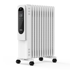 11 Fin Smart Oil Filled Radiator 2500W with Digital Display - White