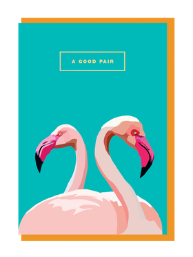 Flamingo 'A Good Pair' Card