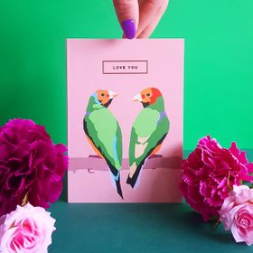Lovebirds 'Love You' Card