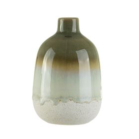 Ombre Glazed Vase- Green