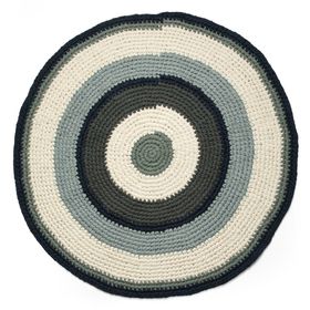 Hazy Blue Crochet Rug