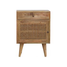 The rattan bedside table