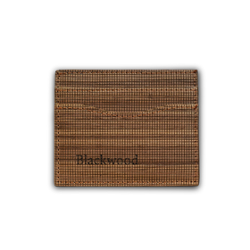 Blackwood Wood Leather Card Holder