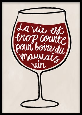 LA VIE EST TROP COURTE POSTER