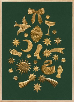 Golden Ornaments Print