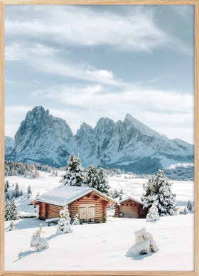 Snowy Seiser Alm Print